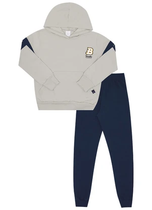 Pulla Bulla - Conjunto Infantil Menino Moletom Cinza - PULLA BULLA