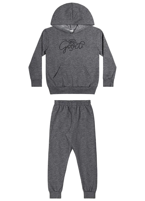 Elian - Conjunto Infantil Menino Moletom com Capuz Cinza 2