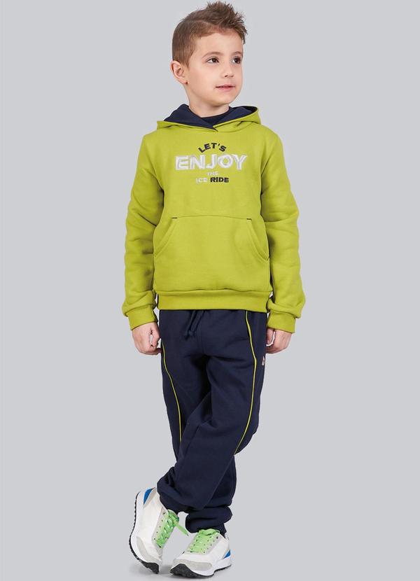 Soft Bonni - Conjunto Infantil Menino Moletom Enjoy Verde