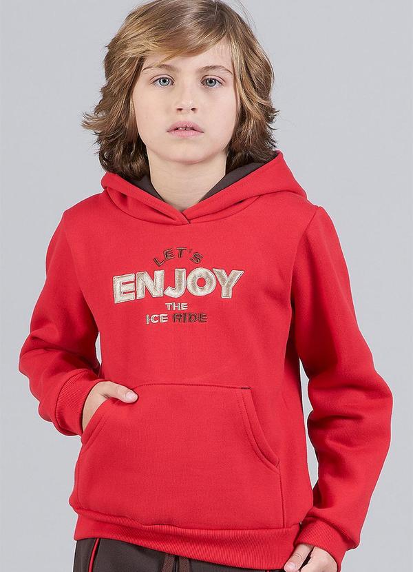 Soft Bonni - Conjunto Infantil Menino Moletom Enjoy Vermelho 2