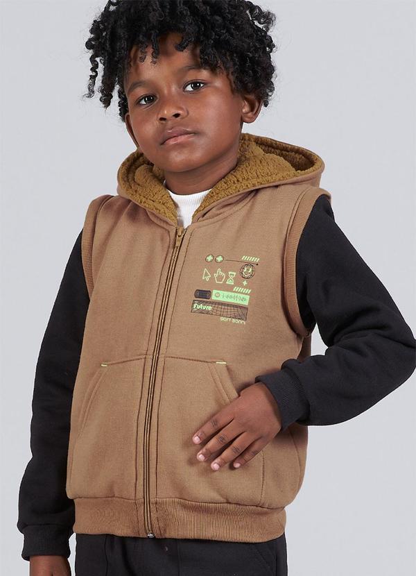 Soft Bonni - Conjunto Infantil Menino Moletom Jaqueta Bege 2