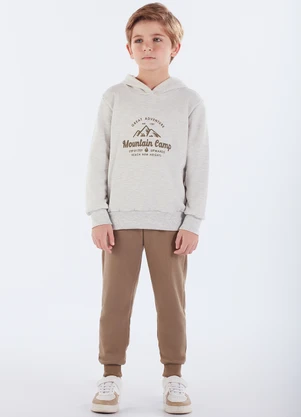 Pulla Bulla - Conjunto Infantil Menino Moletom Mescla - PULLA BULLA