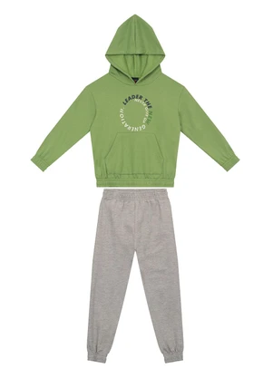 Guloseima - Conjunto Infantil Menino Moletom Verde - GULOSEIMA