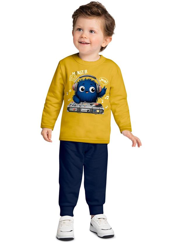 Kyly - Conjunto Infantil Menino Monstrinho Amarelo