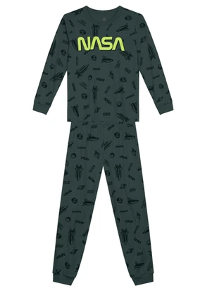 Brandili - Conjunto Infantil Menino Nasa Verde - BRANDILI