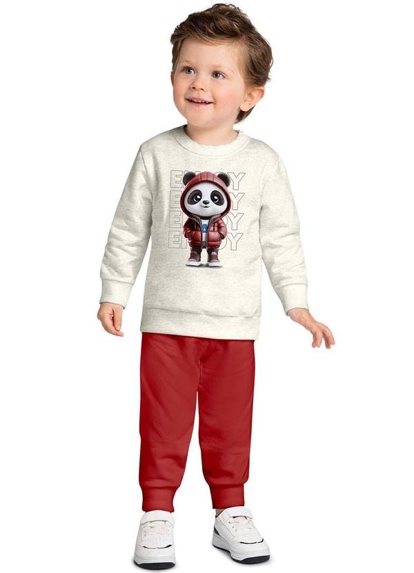 Kyly - Conjunto Infantil Menino Pandinha Cinza