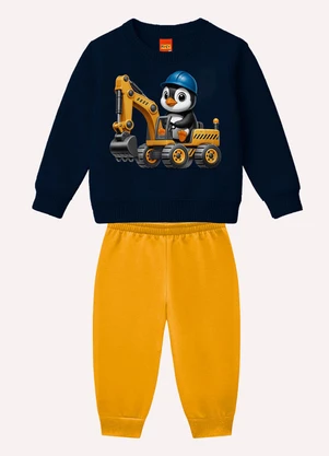 Kyly - Conjunto Infantil Menino Pinguim Azul - KYLY