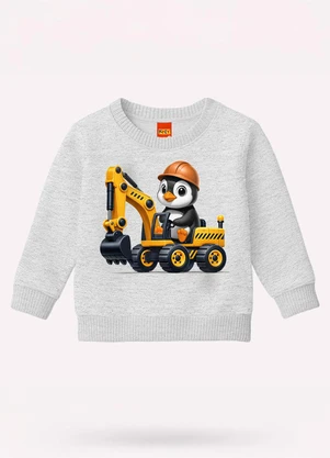 Kyly - Conjunto Infantil Menino Pinguim Cinza - KYLY