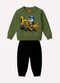 Kyly - Conjunto Infantil Menino Pinguim Cinza - variação: Verde