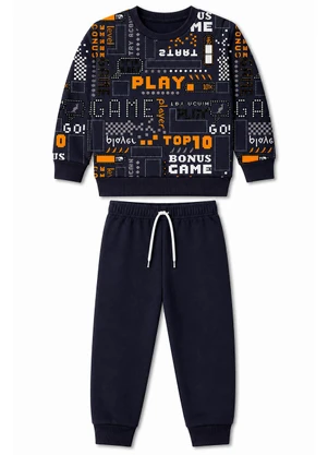 Rosa Azul - Conjunto Infantil Menino Play Kangulu Azul Marinho - ROSA AZUL