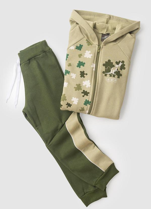 Rosa Azul - Conjunto Infantil Menino Quebra Cabeça Verde