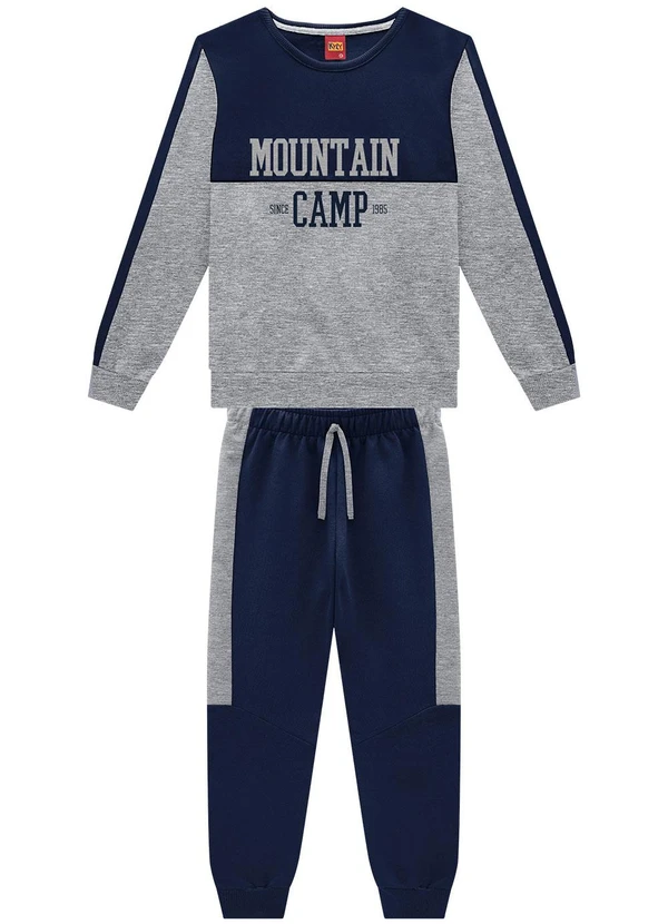 Kyly - Conjunto Infantil Menino Recortes Cinza