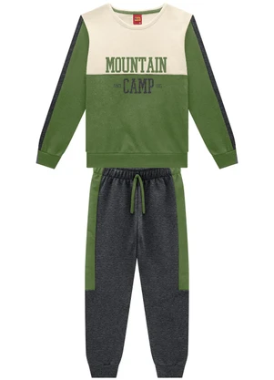 Kyly - Conjunto Infantil Menino Recortes Verde - KYLY