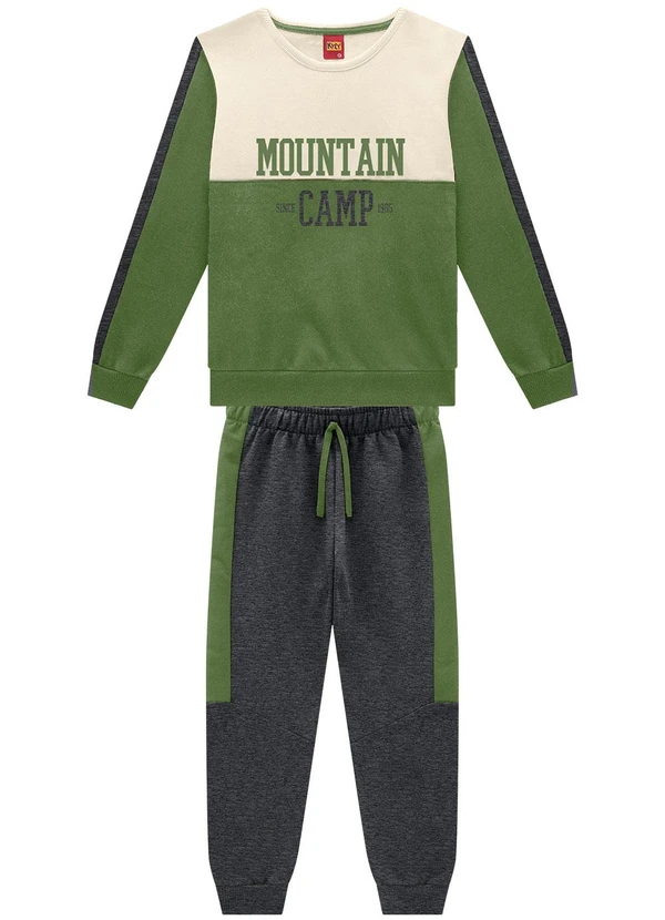 Kyly - Conjunto Infantil Menino Recortes Verde