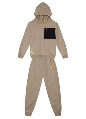 Brandili - Conjunto Infantil Menino Rm Moletom Cinza - BRANDILI