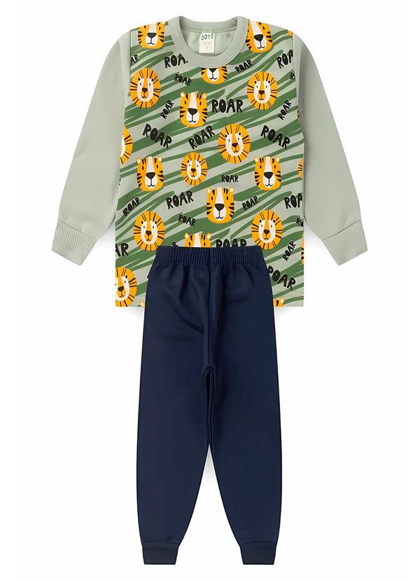 Rosa Azul - Conjunto Infantil Menino Roar Verde