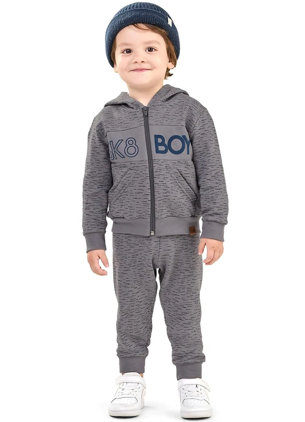 Elian - Conjunto Infantil Menino Sk8 Cinza