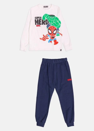 Bimbi - Conjunto Infantil Menino Super Hero Marvel Rosa - BIMBI