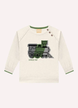 Milon - Conjunto Infantil Menino Trem Cinza - MILON