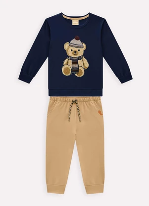 Milon - Conjunto Infantil Menino Ursinho Azul - MILON