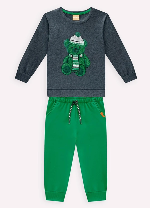 Milon - Conjunto Infantil Menino Ursinho Cinza 2
