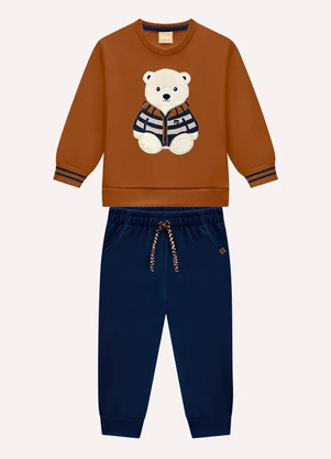 Milon - Conjunto Infantil Menino Urso Marrom - MILON