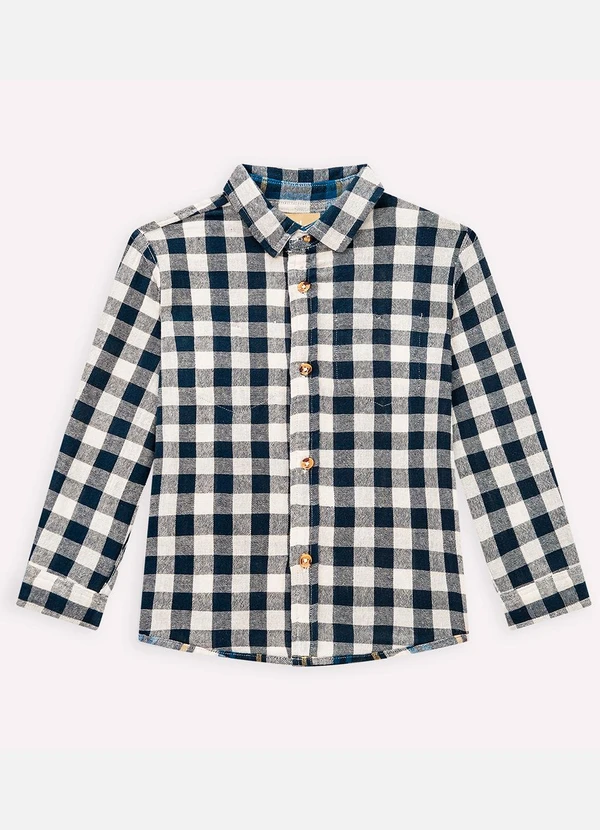 Milon - Conjunto Infantil Menino Xadrez Azul 4