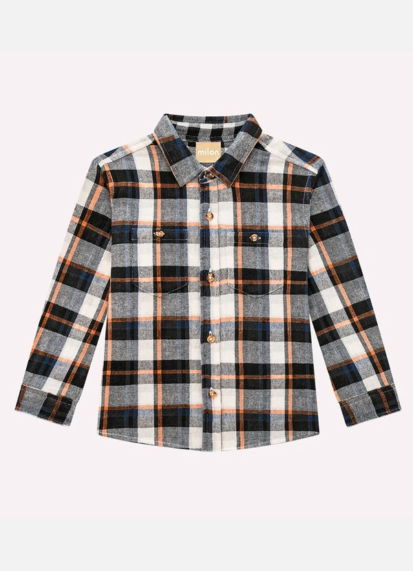 Milon - Conjunto Infantil Menino Xadrez Preto 4