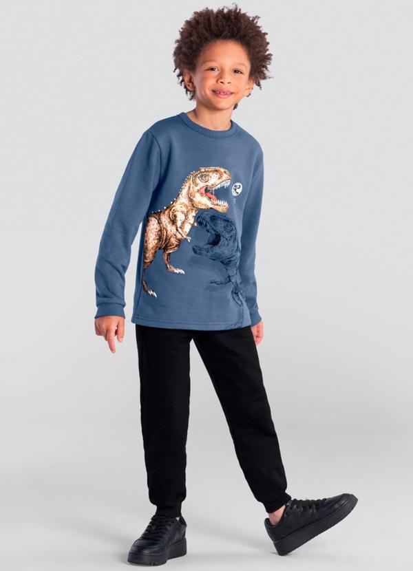 Brandili - Conjunto Infantil Meninode DinossauroAzul