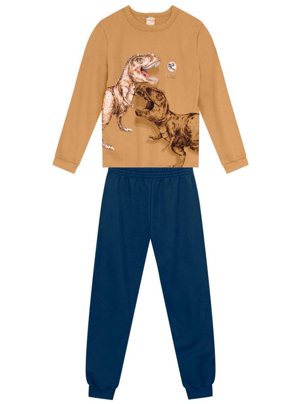 Brandili - Conjunto Infantil Meninode DinossauroMarrom