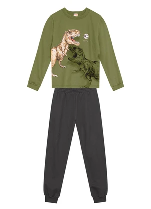 Brandili - Conjunto Infantil Meninode DinossauroVerde - BRANDILI