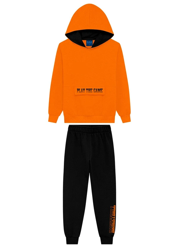 Ddk - Conjunto Infantil Moletom com Capuz Amarelo 1