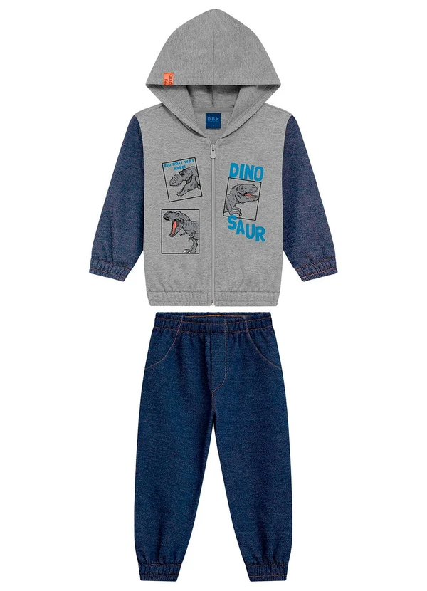 Ddk - Conjunto Infantil Moletom com Capuz Cinza 2