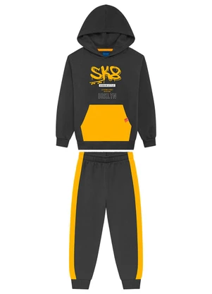 Ddk - Conjunto Infantil Moletom com Capuz Cinza - DDK