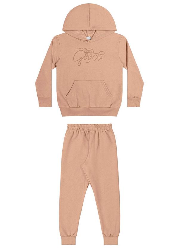 Elian - Conjunto Infantil Moletom com Capuz Marrom 2