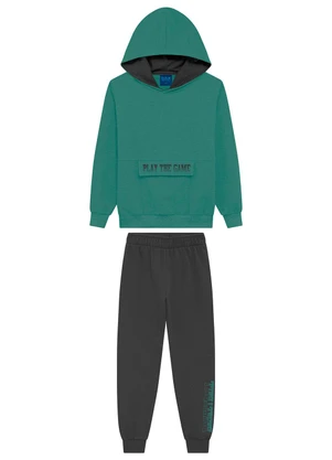 Ddk - Conjunto Infantil Moletom com Capuz Verde - DDK