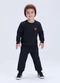 Vida Costeira - Conjunto Infantil Moletom Felpado com Urso Verde - variação: Preto