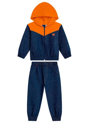 Ddk - Conjunto Infantil Moletom Jeans Amarelo - DDK