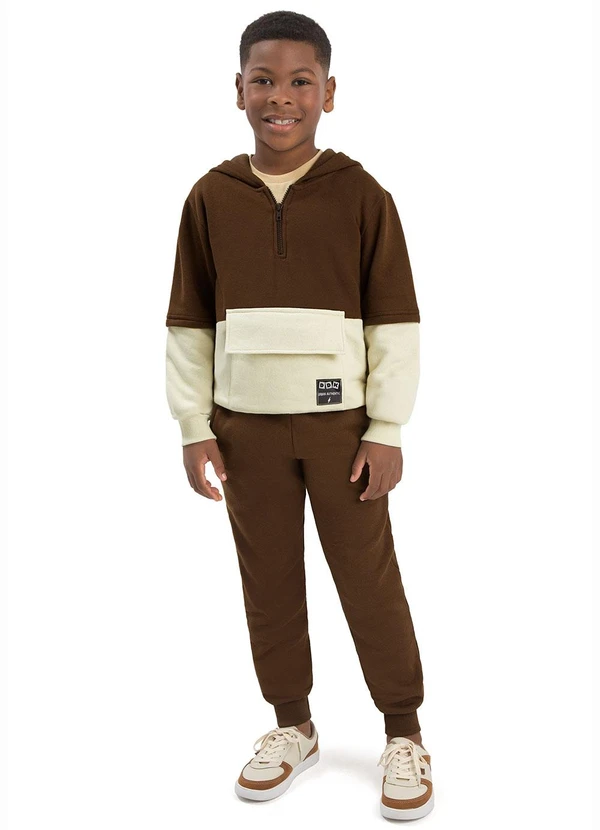 Ddk - Conjunto Infantil Moletom Marrom