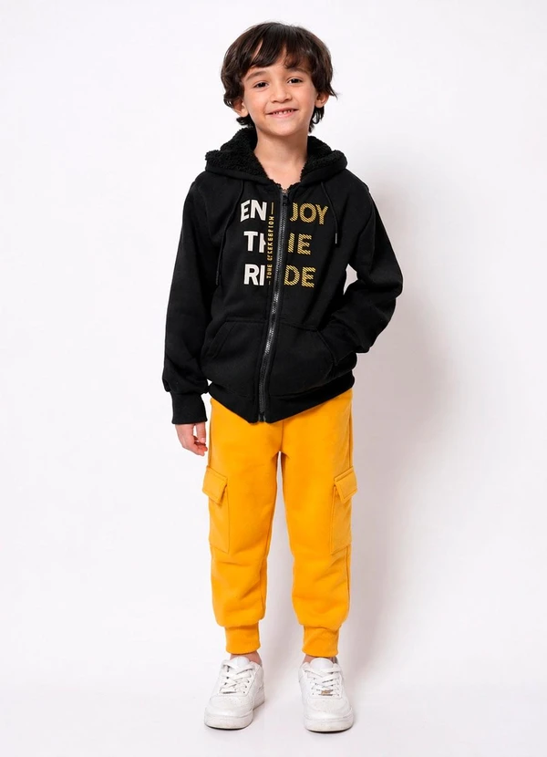 Torra - Conjunto Infantil Moletom Peluciado Preto