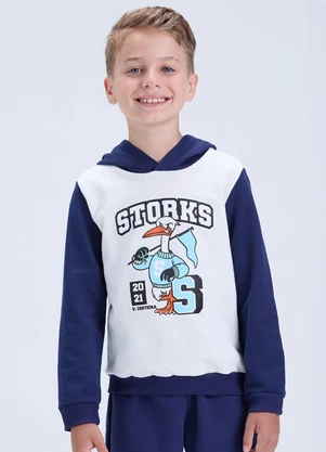 Vida Costeira - Conjunto Infantil Moletom Storks Inverno Marinho - VIDA COSTEIRA