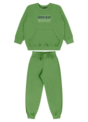 Guloseima - Conjunto Infantil Moletom Verde - GULOSEIMA