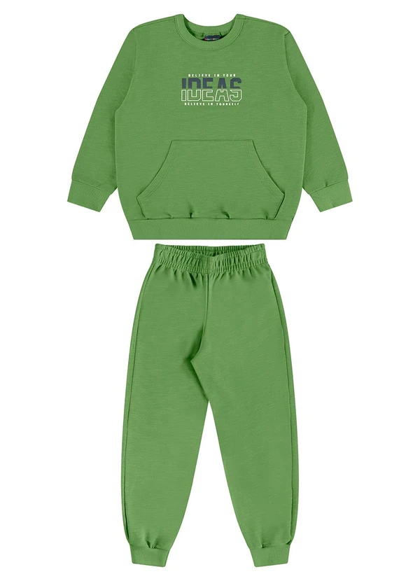 Guloseima - Conjunto Infantil Moletom Verde