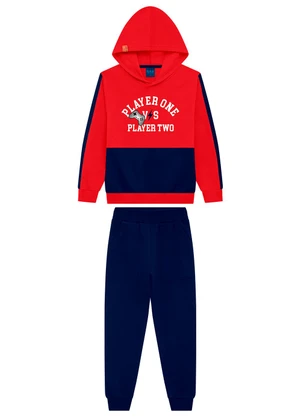 Ddk - Conjunto Infantil Moletom Vermelho - DDK