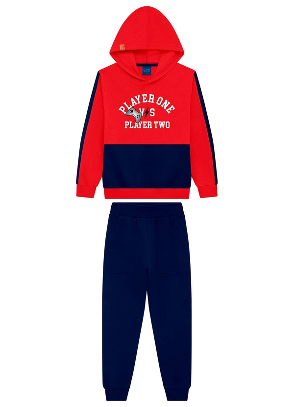 Ddk - Conjunto Infantil Moletom Vermelho
