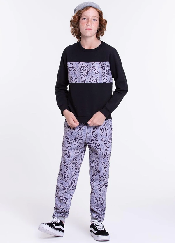 Vida Costeira - Conjunto Infantil Recorte Letrinhas Preto