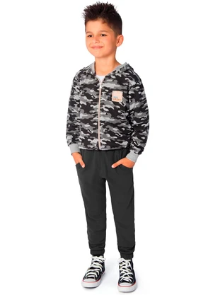 Ddk - Conjunto Infantil Térmico Moletom Cinza - DDK