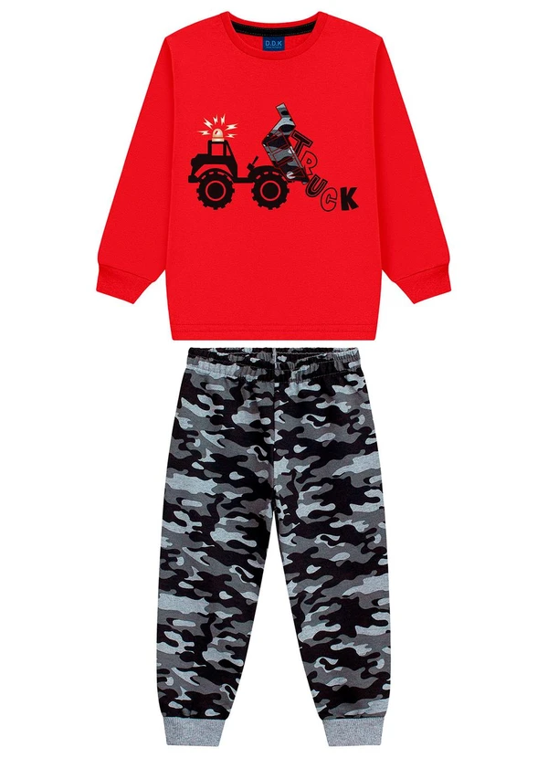 Ddk - Conjunto Infantil Termo e Moletom Vermelho 2