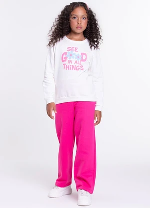 Vida Costeira - Conjunto Infantil Wide Leg See Good Off-White - VIDA COSTEIRA