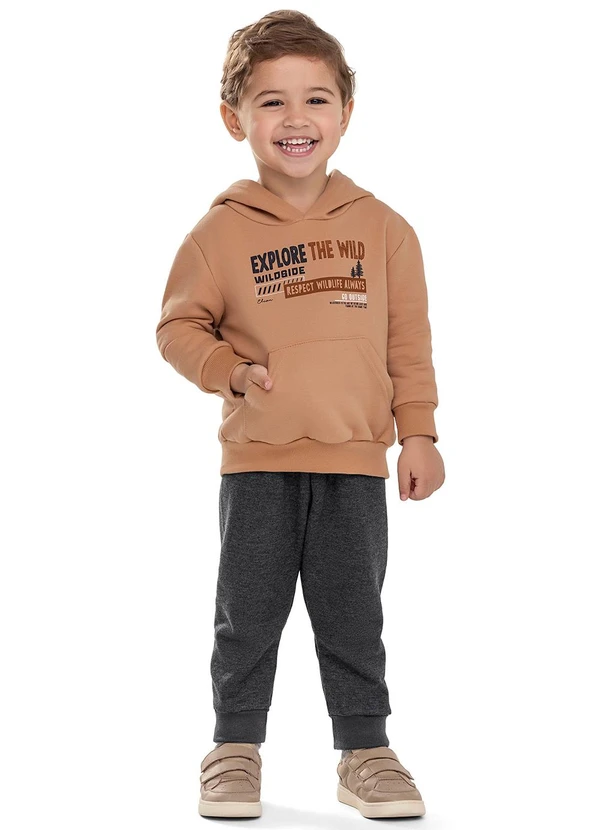Elian - Conjunto Infantil Wildside com Capuz Marrom